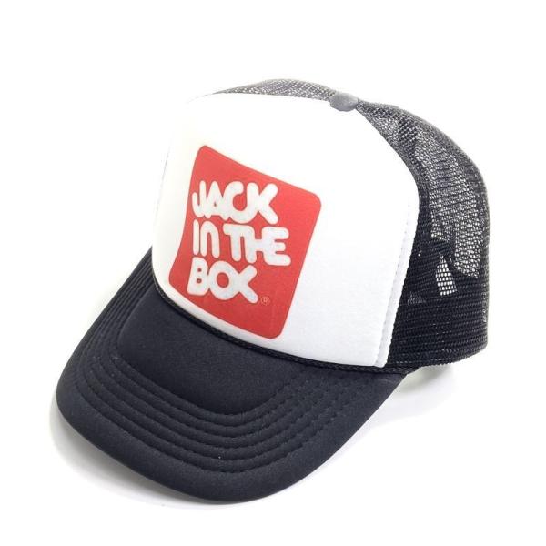 TRUCKER HAT USA ジャック イン ザ ボックス メッシュキャップ ブラック/ホワイト