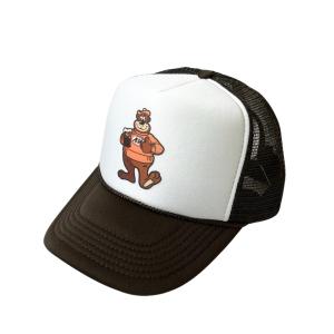 TRUCKER HAT USA ルートビア ベア メッシュキャップ ブラウン/ホワイト  メンズ レディース 帽子 トラッカーハット｜rawdrip