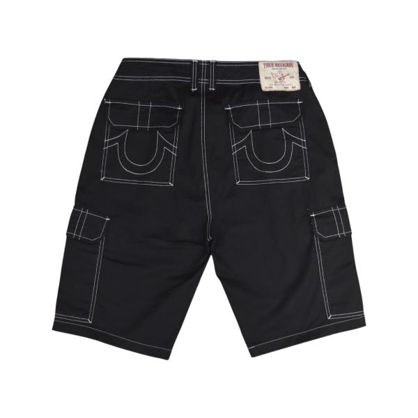 True Religion CSTM Cargo Shots - Jet Black / White...