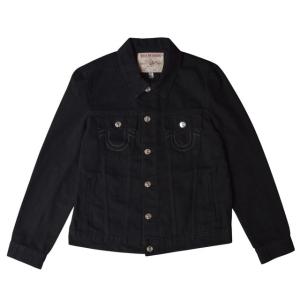True Religion トゥルーレリジョン デニム ジャケット SN Denim Trucker Jacket Black Rinse トラッカー ブラック ひ メンズ レディース｜RAWDRIP