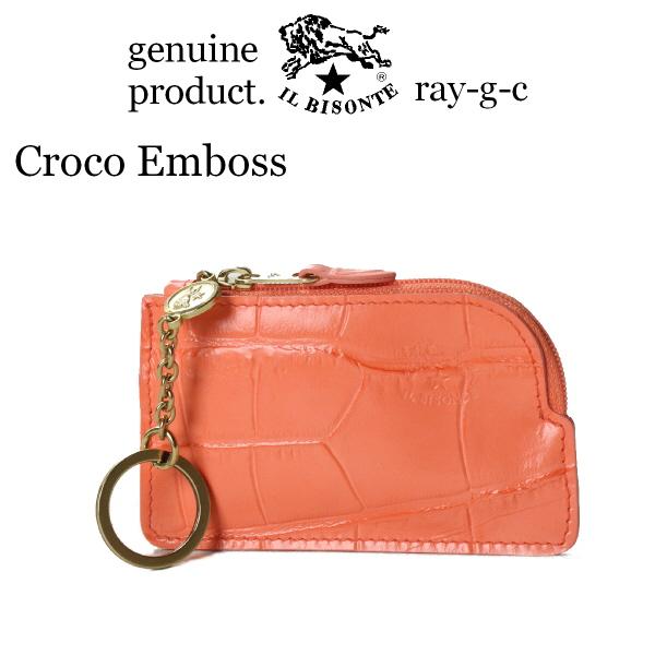 イルビゾンテ キーケース IL BISONTE キーケース アンティークピンク（クロコ型押）  54...