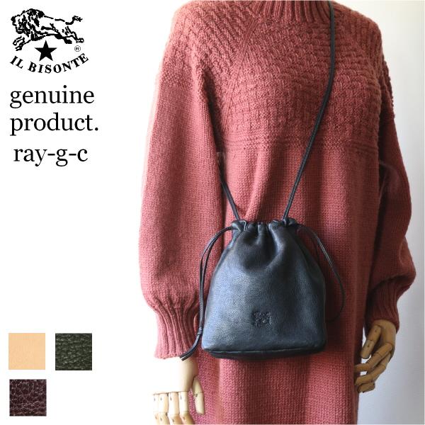 イルビゾンテ バッグ IL BISONTE バケッタレザー巾着 ミニショルダーバッグ(M)〔 202...