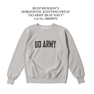 BUZZ RICKSON'S バズリクソンズ GO ARMY BEAT NAVY スウェットシャツ クルートレーナー 日本製 BR69070｜ray-online-store