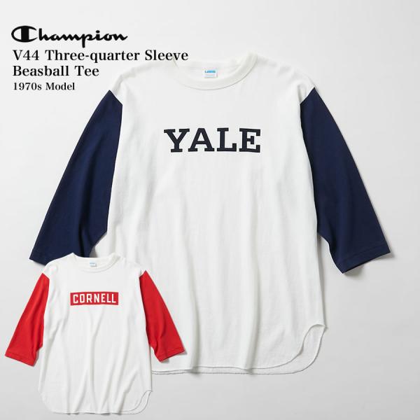 チャンピオン Champion トルートゥーアーカイブス 3/4スリーブベースボールTシャツ 日本製...