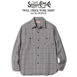 SUGAR CANE シュガーケーン ツイル チェック ワーク シャツ 長袖