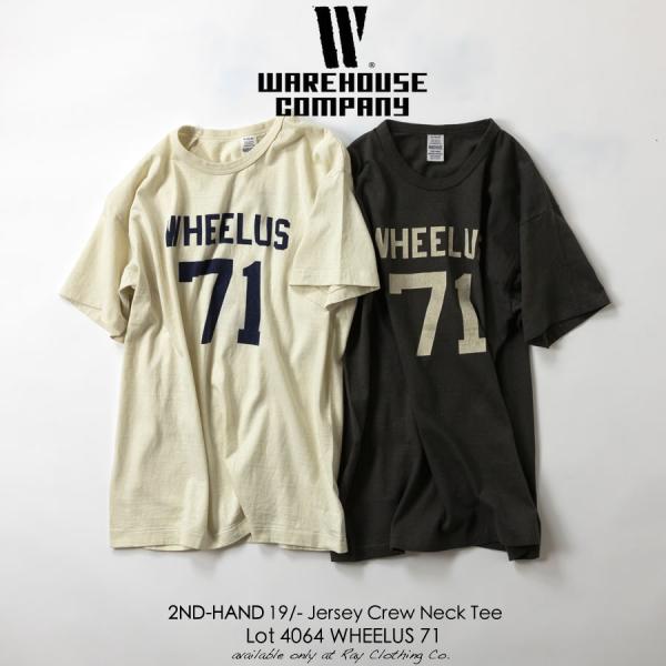 WAREHOUSE ウエアハウス LOT4064 WHEELUS 71 2ND-HAND クルーネッ...