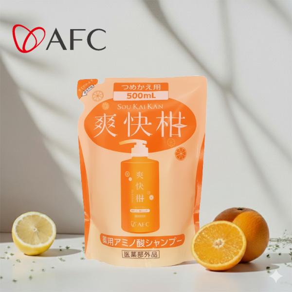 AFC エーエフシー 薬用アミノ酸シャンプー 爽快柑 500ml 詰替用 | 【メール便対応1個まで...