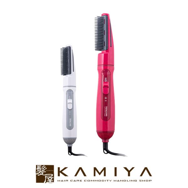 テスコム マイナスイオンカールドライヤー TC200B|ピンク ホワイト　くるくるドライヤー ストレ...