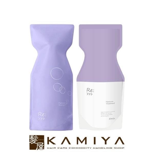 アジュバン リ： プラチナム シャンプー 600ml ＋ トリートメント 600g 計2個 詰替用セ...