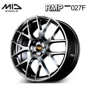 MID RMP 027F 20インチ 8.5J インセット38 5穴 PCD 114.3 ハイパーメタルコート/ミラーカット スポーク 単品 ホイール4本セット｜raybros