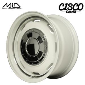 ジムニーシエラJB74W専用 MID CISCO 16インチ 6J インセット-5 5穴 PCD 139.7  オールドイングリッシュホワイト ジムニー ディッシュ ホイール単品4本セット