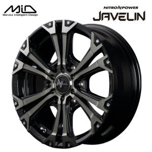 200系ハイエース/レジアスエース NITORO POWER JAVELIN 15インチ 6J インセット33 6穴 PCD139.7 ブラックメタリックポリッシュブラッククリア ホイール1本｜raybros