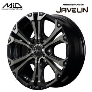 200系ハイエース NITORO POWER JAVELIN 17インチ 6.5J インセット38 6穴 PCD139.7 ブラックメタリックポリッシュブラッククリア ホイール4本セット｜raybros