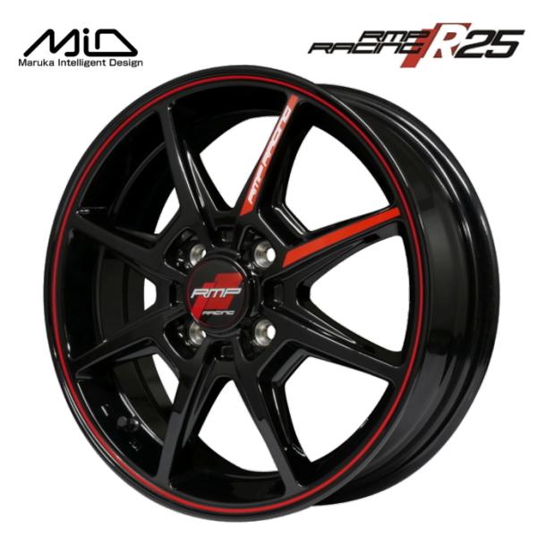 マルカサービス MID RMP RACING R25 15インチ 5J インセット45 4穴 PCD...