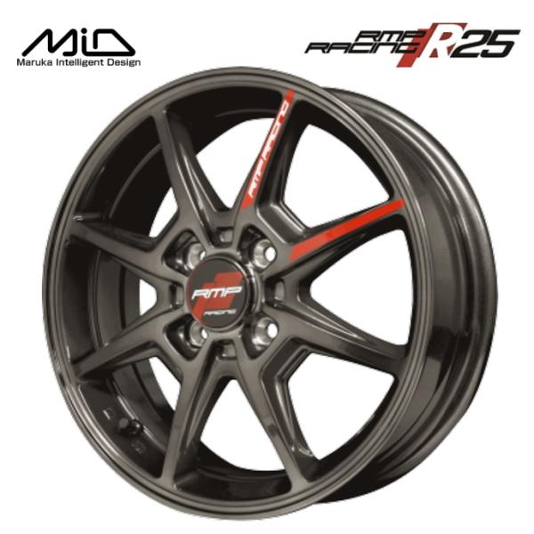 マルカサービス MID RMP RACING R25 15インチ 5J インセット45 4穴 PCD...