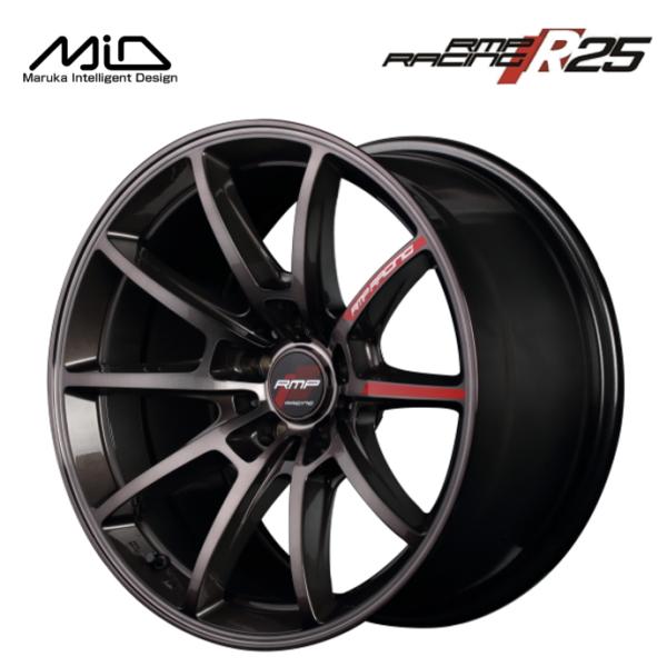 MID RMP RACING R25 18インチ 7.5J インセット40 5穴 PCD114.3 ...