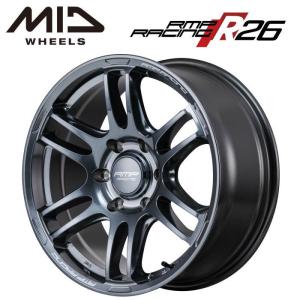 PIAARACING ROCKSPEED 15×6J +33 2本セット ⓶ RMP マルカサービス MID RMP RACING R26 17インチ 7.5J インセット48 5