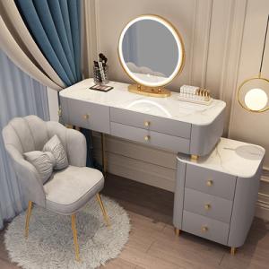 アンティーク風 北欧風ドレッサー 鏡台 お姫系 コスメ台 化粧台 ロココ