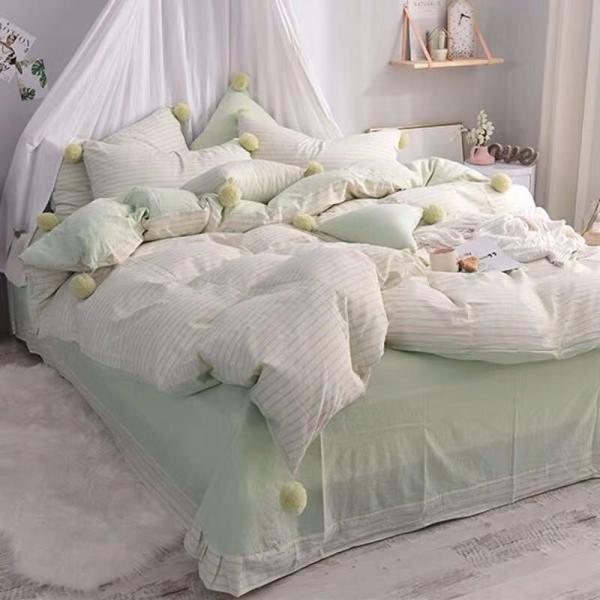 寝具 カバーセット 4色 ぽんぽんつき あったか B109