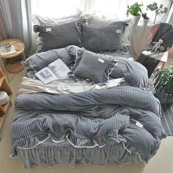 寝具 カバーセット 3色 シンプル 厚手 暖かい B111