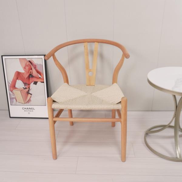 ダイニングチェア 固体木チェア  紙糸座面 リビング用 在宅ワーク用　オーク ペーパーコード アーム...