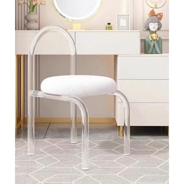 人気 クリアチェア ドレッサー椅子 クリア 椅子 チェア 北欧 ガラス 透明 椅子 イス  パソコン...