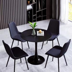 ダイニングテーブル 丸テーブル 黒 幅60cm...の詳細画像1