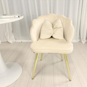 ドレッサーチェア化粧椅子イス鏡台用 リボンの形の装飾背もたれ椅子