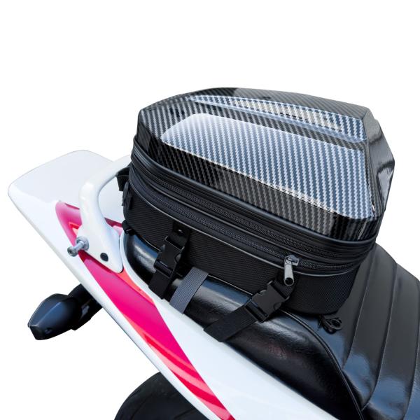 Ray Leaf シートバッグ バイク オートバイ カーボンツーリングバッグ 18-23L大容量 ヘ...