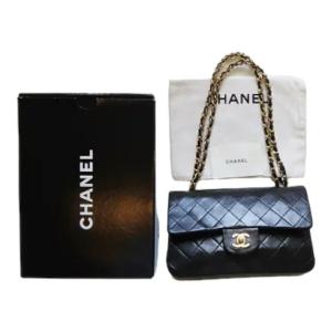 CHANEL bag シャネル バッグ マトラッセ シルバー チェーン ショルダー 1113 スモールサイズ ラムスキン 23 黒 鞄｜rayline2012