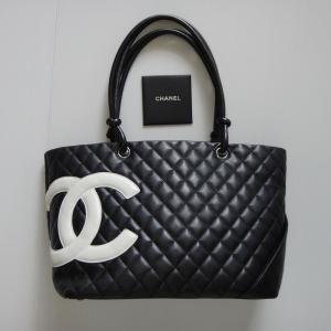 CHANEL シャネル カンボンライン ショルダーバッグ カンボンGM レディース トートバッグ 黒...