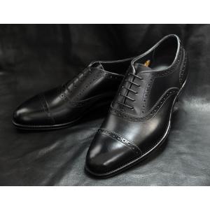 【RAYMAR】クォーターブローグ ブラック Annonay社製 Vocalou 使用 ハンドソーンウェルテッド 23.5cm~28.0cm レイマー