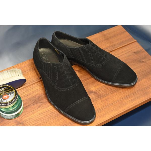 【RAYMAR】Steve ブラックスエード レイジーマン / Vibramソール / グッドイヤー...