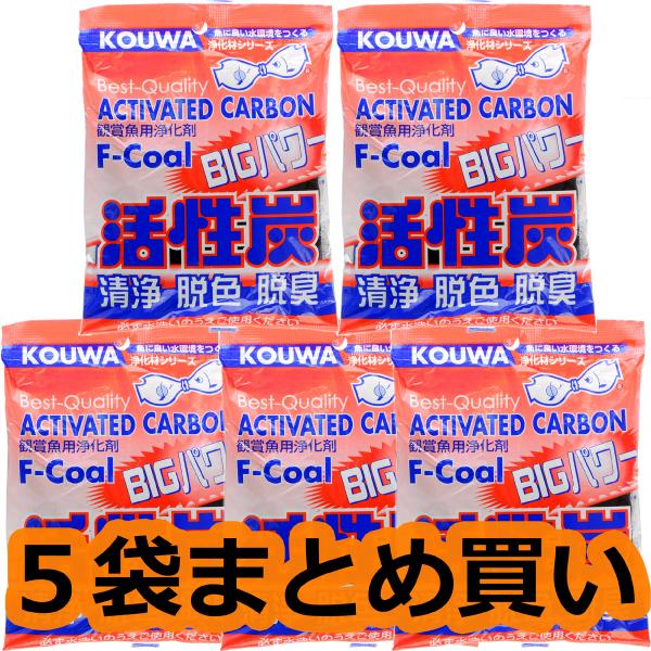 【全国送料無料】 広和 活性炭 Fコール赤80g ×5袋 まとめ買い