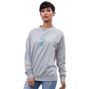 Rebel8/レベルエイト レディース クルーネック スウェット Faults Crewneck (ヘザーグレー) SALE セール｜rayray