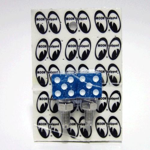 【Mooneyes】ムーンアイズ ライセンスボルト (Dice グリッターブルー)