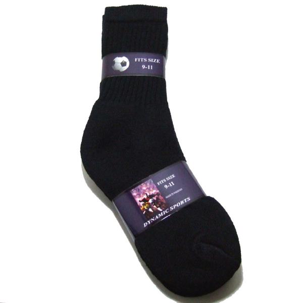 Import Item/Plain 無地 ミドルソックス 4足組み 27cm〜29cm (ブラック)