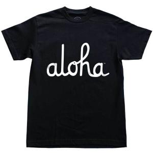 Aloha Army/アロハアーミー Tシャツ Aloha Script Tee (ブラック)｜rayray