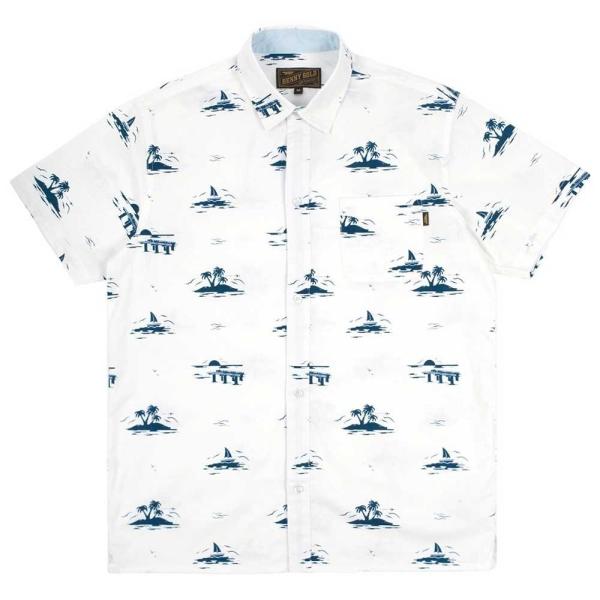 Benny Gold/ベニーゴールド 半袖ボタンシャツ Florida Sunset White S...