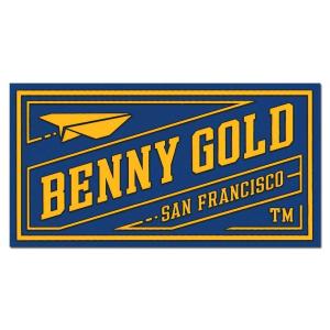 Benny Gold/ベニーゴールド ステッカー Navy Tag Sticker (縦4.7cm 横8.6cm)
