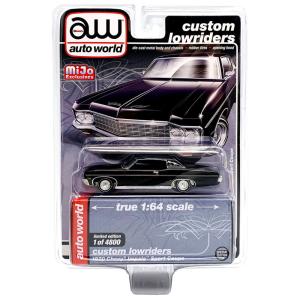 Auto World/オートワールド Custom Lowriders 1/64 ダイキャストミニカー ローライダー インパラ 1970 Chevy Impala Sport Coupe (ブラック)