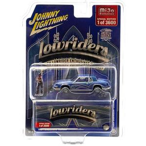 Johnny Lightning x AmericanDiorama / ジョニーライトニング Lowriders 1/64 フィギュア付 ミニカー ローライダー カトラス 1984 Oldsmobile Cutlass (ブルー)