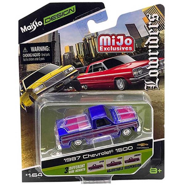 Maisto/マイスト Mijo 限定 Lowriders 1/64 ミニカー ローライダー シルバ...