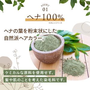 ヘナ 白髪染め インディゴ 黒 ヘナオレンジ ...の詳細画像4