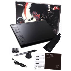 RAYWOOD 筆や写楽 ペンタブレット KUMADORI スターターキット デジタルイラスト ペンタブ 板タブ グローブ 描き下ろし線画イラスト付き