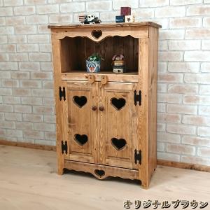 カントリーウォールシェルフ 幅50 ハートの扉 / RSE-75 : カントリー