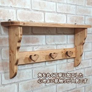 壁掛けマスシェルフ/ハートくりぬき W50×H40cm 飾り棚 ウォール