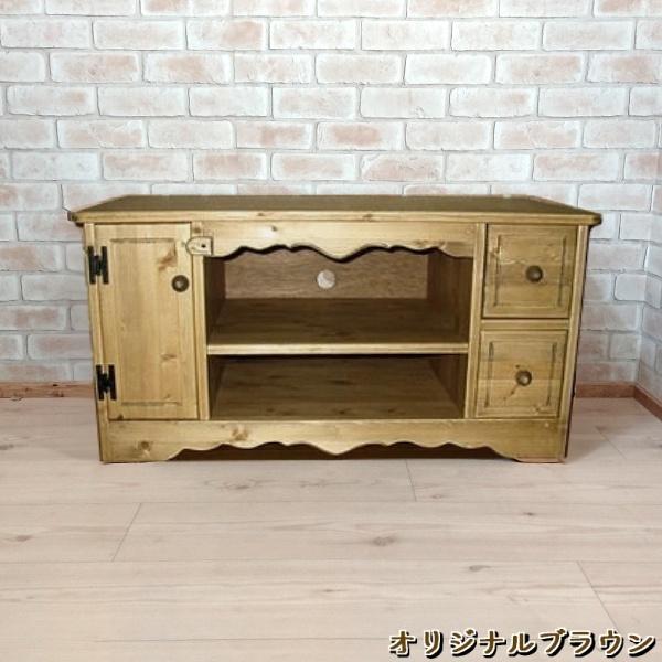カントリーテレビボード 幅90 シンプル扉＆引き出し2個付き / RTE-3