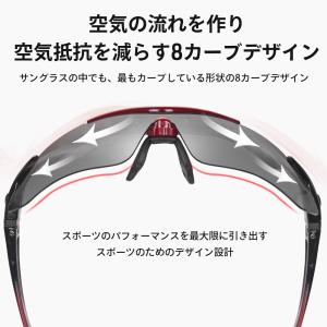 バイク サングラス 調光 レンズ 近視フレーム...の詳細画像5