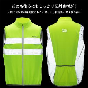 バイク 安全ベスト 高反射 ジレ 夜間 蛍光 ...の詳細画像2